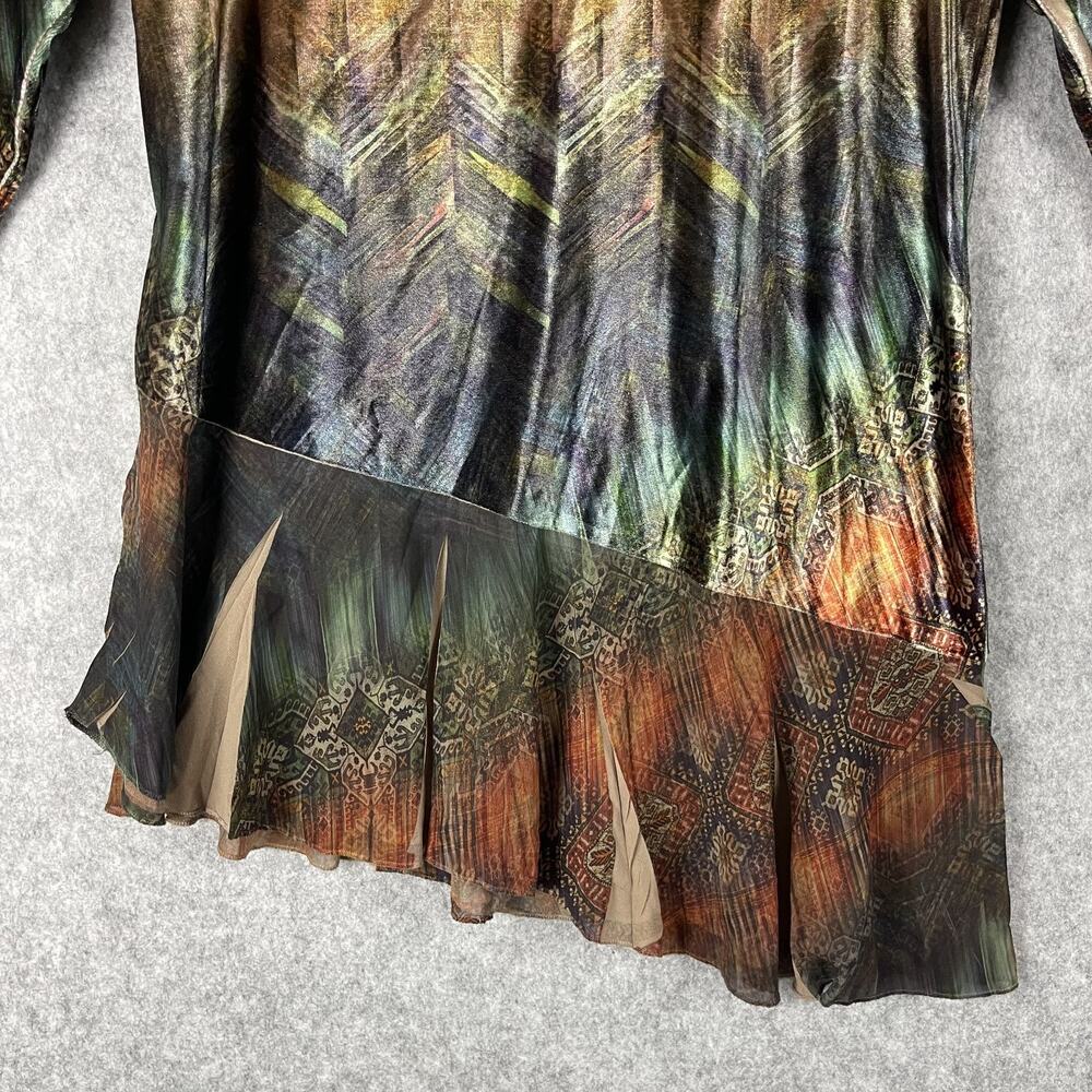 Live And Let Live Velvet Tunic Top Womens XL Asymmetrical Whimsigoth Fairy Artsy - Picture 12 of 14